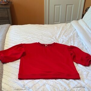 JODIFL Vibrant Red Crew Neck Top